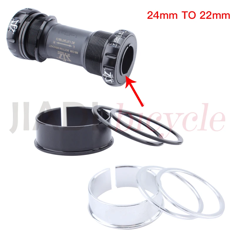 

Bicycle Bike Bottom Brackets Adjustable Sets 22MM To 24MM Aluminum Alloy Axis Conversion Kit Cycling Practical Accessories