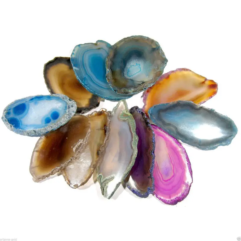 

Agate Slices Geode Polished Slab Quartz Randomly Picked 50-80mm 1pc