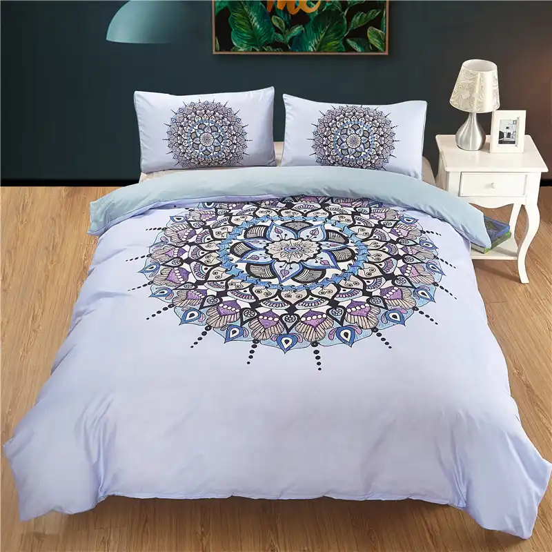 Fanaijia Bohemian Beddings Sets Queen Size India Blue Mandala Duvet Cover With Pillowcases Bed Set Beautiful Bedclothes Bedding Sets Aliexpress