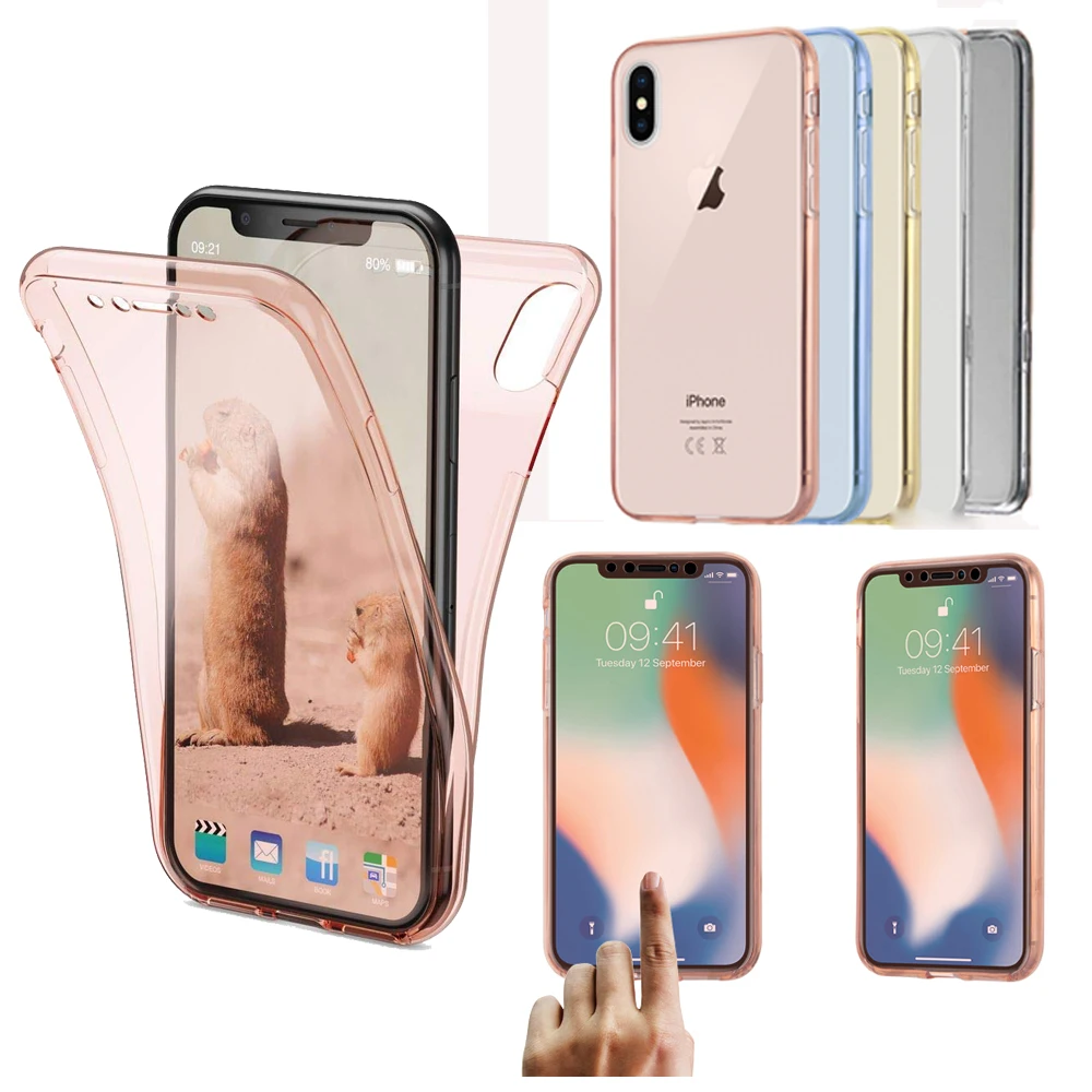 Full Body clear soft case cover for iPhone