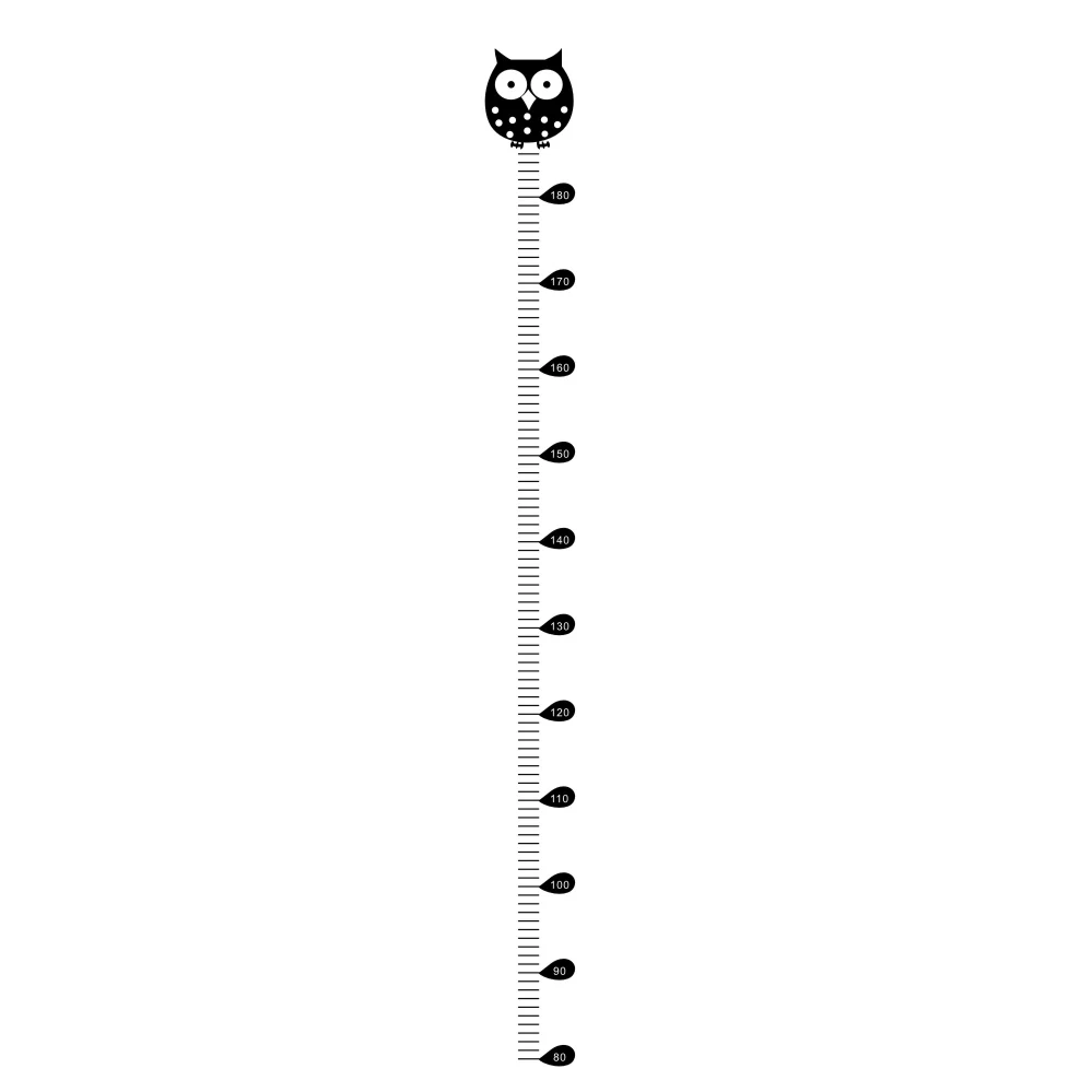 

Owl Height Chart Creative Cartoon Wall Sticker for Kids Room Nursery Decor 80cm to 180cm