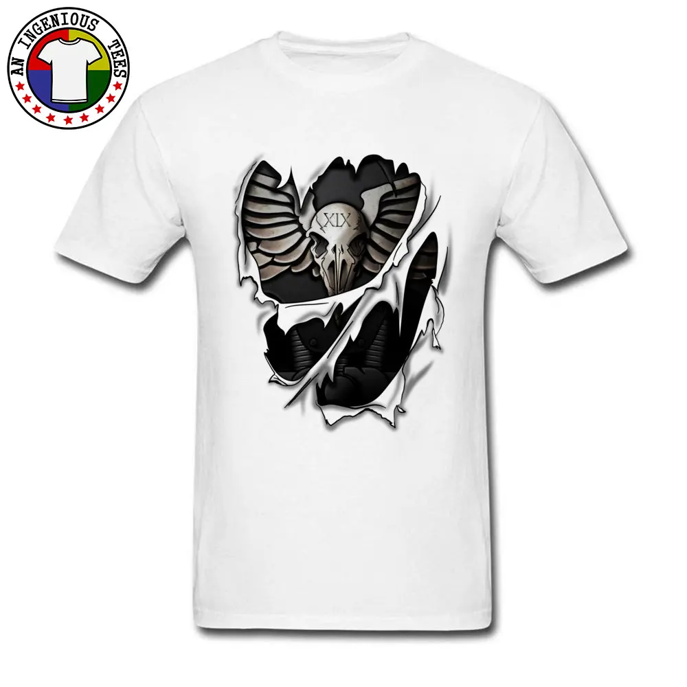 Gift Tshirts Funny Round Collar Raven Guard Armor Pure Cotton Men's Tops & Tees Design Short Sleeve Tshirts Drop Shipping Raven Guard Armor white