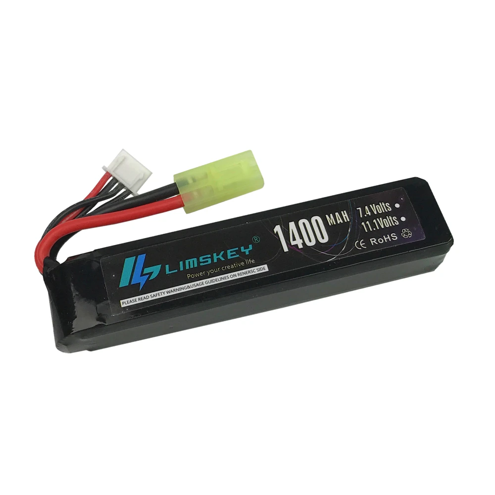 Limskey 11.1V 1400mAh 25C Max 50C 3S Mini Airsoft gun RC Model