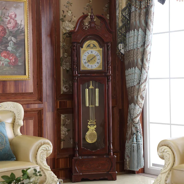 North Grandfather Clock Wood Living Room European Style Manual North Grandfather Clock Wood Living Room European Style Manual Mechanical Pendulum Clocks Stand