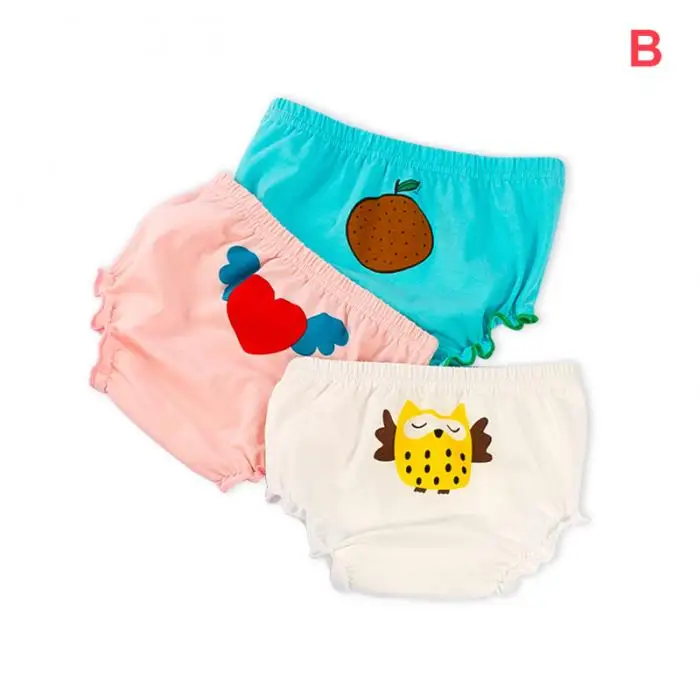 Bebê Algodão Roupa Interior Pão Calças Bonito Animais Imprimir Elástico Respirável Briefs M09 3 Pçs 10 Mamãe e Bebê