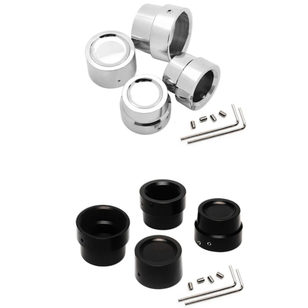 

Motorcycle Front+Rear Axle Cover Cap Nut Black CNC Aluminum For Harley Sportster XL883 XL1200 Softail Dyna Touring Trike V-Rod
