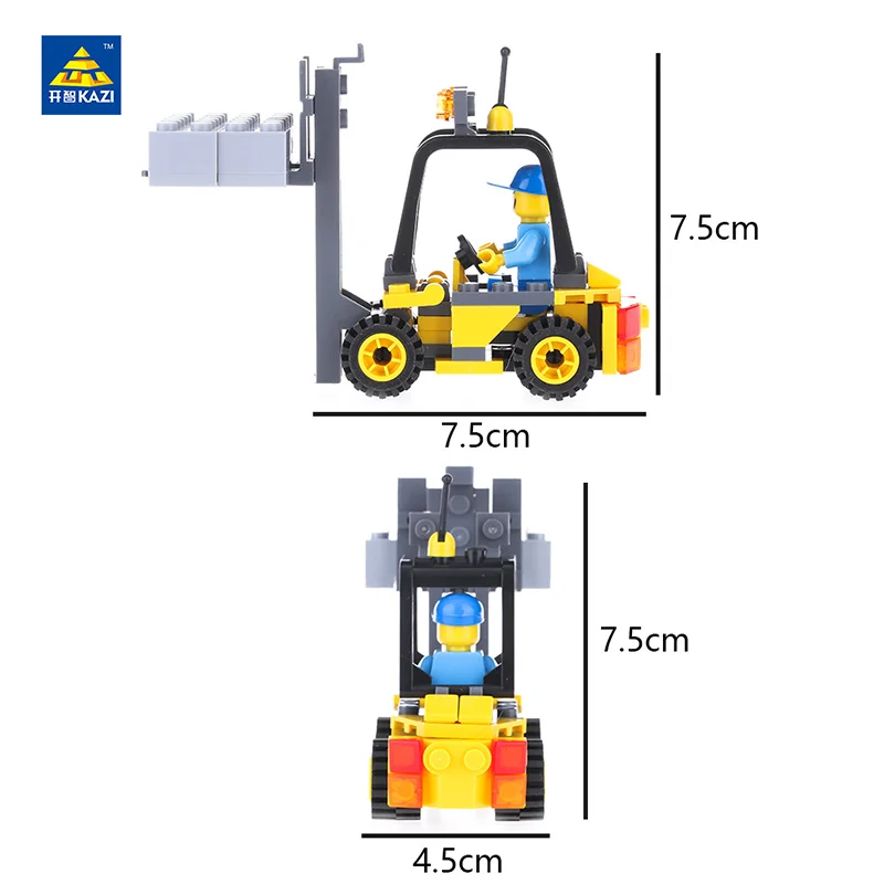 KAZI 8041 Legoings город построить модель строительные блоки инженер вилочный погрузчик