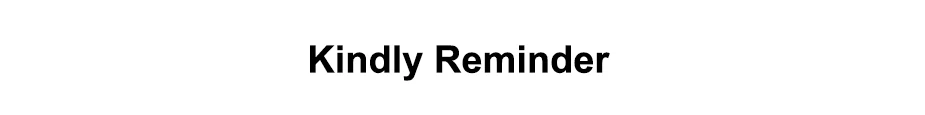 kindly reminder