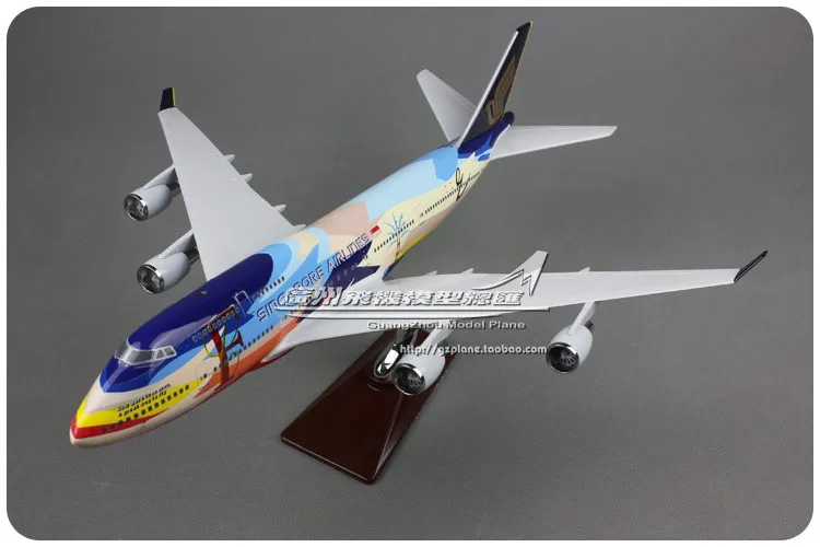 Модель самолета авиакомпании Singapore Airlines модель из смолы 47 см Боинг 747 400