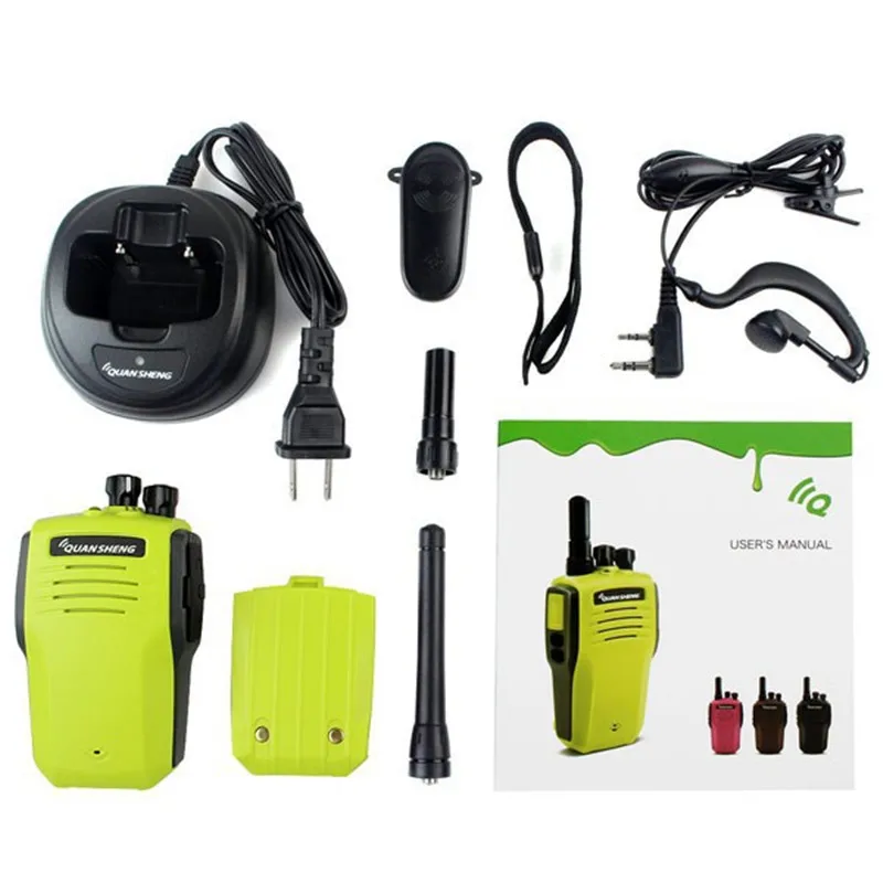 10 шт. зеленый оригинальный QUANSHENG TG-K100 иди и болтай Walkie Talkie “иди 5 Вт UHF 400-480 МГц 16CH