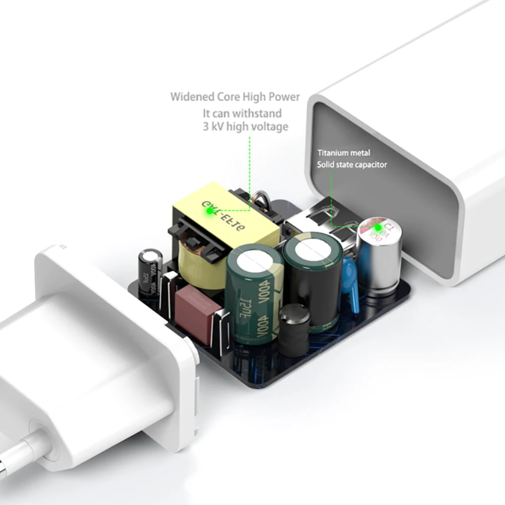 Зарядное устройство для быстрой зарядки, 5 В, 2 А, два порта, USB, для мобильного телефона, настенное зарядное устройство, адаптер для iPhone, samsung, huawei, универсальное зарядное устройство