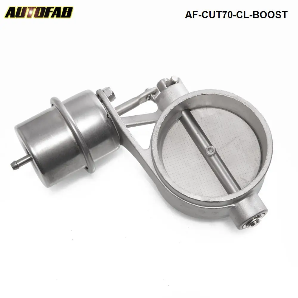 

High Quality NEW Boost Activated Exhaust Cutout / Dump 70MM CLOSED Style Pressure: about 1 BAR AF-CUT70-CL-BOOST