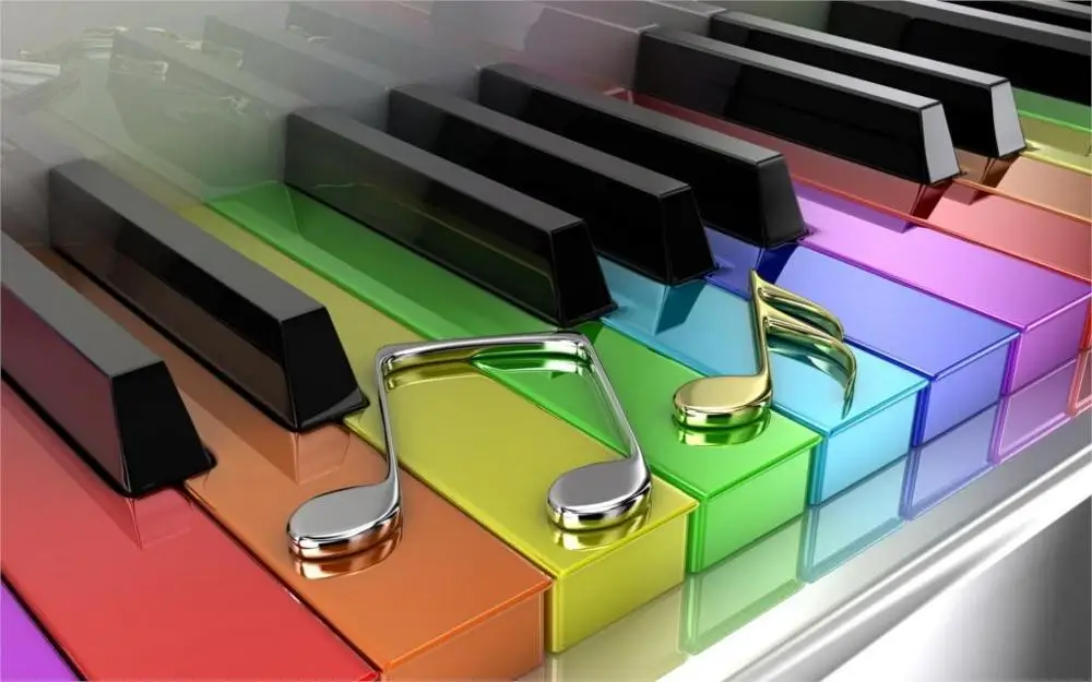 Trừu tượng 3D Đàn Piano Màu Phím Tường Nghệ Thuật Hiện Đại Bức Tranh In Trên Lụa Vải Canvas 4 Kích Thước Có Sẵn Sơn Piano Hình Ảnh|painting print|art paintingpiano painting -