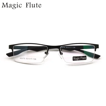 

Free Shipping 2018 Glasses Classic Vintage Oculos Stainless Steel Half Frame Eyeglasses with Tr90 Temple Simple Style A5075