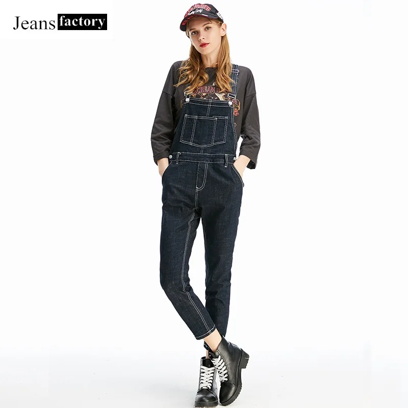 

Jumpsuit boyfriend Jeans for Women denim Pants Overalls Pockets Washed Jeans Woman High Elastic plus size Rompers Straight pants