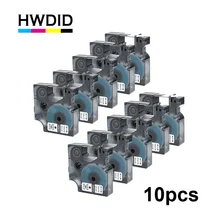 Совместимость для Dymo D1 этикетировщик/Лента 45013 черного цвета на белом ленты с лейблом совместимый для этикетка Dymo менеджер 160 210 450 280