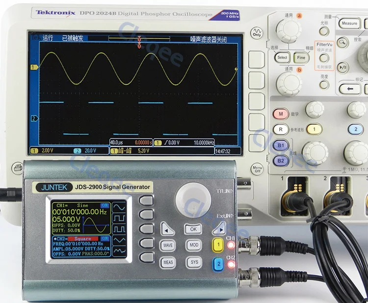 Cleqee JDS2900 60 МГц цифровой контроль двухканальный DDS функция генератор сигналов