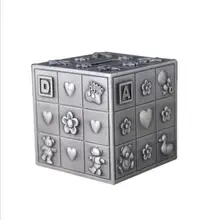 Cartive Стразы «Кубик Рубика» форма металлическая копилка денежный