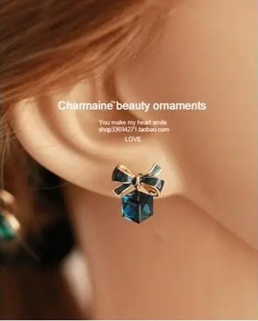 

No ear clip Clips Cube Crystal Allergy Earrings Temperament Joker Exquisite For Women Gift
