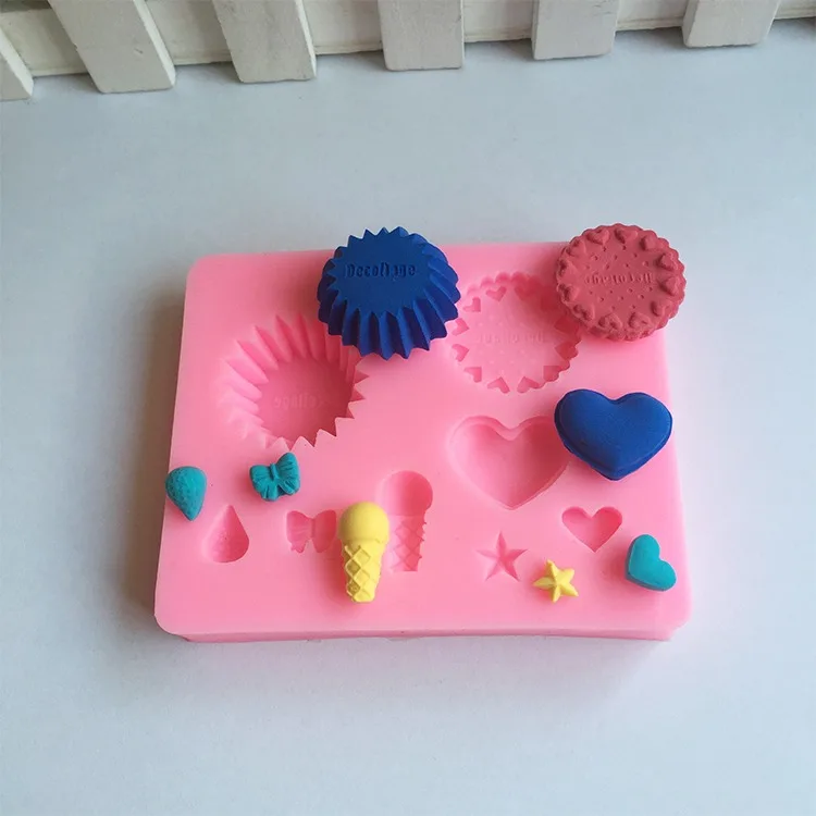 Silicone Plasticine Diy Mold Fondant Mould Decorating Tools Clay Molds