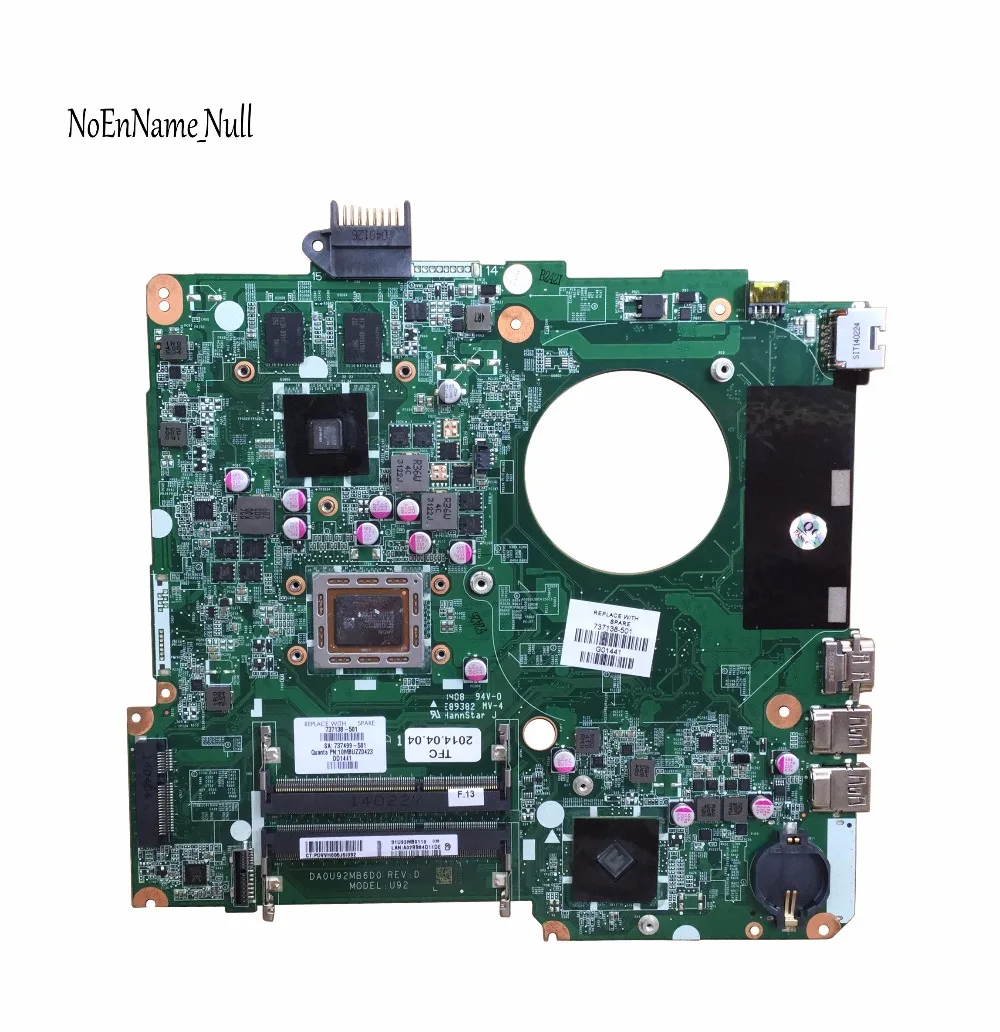 737138-501 для hp PAVILION 15 15-N15Z-N100 материнская плата для ноутбука DA0U92MB6D0 REV: D 737138-001 материнская плата протестирована