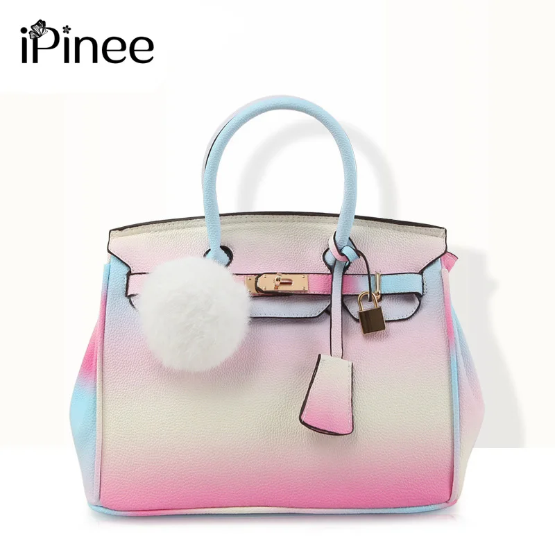 

iPinee Summer Candy Color Bag Luxury Handbags Women Bags Designer High Quality Rainbow Bags Luxury Brand