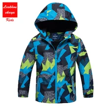 2017 Spring Jacket Girls Boys Casual Windbreaker Jackets Coats Kids Outerwear Sporty with hoodie Clothes Double-deck Waterproof