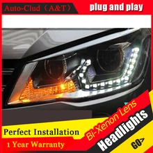 Auto Clud 2013 2014 2015 vw jetta MK6 headlights LED car styling 15 LED DRL Q5