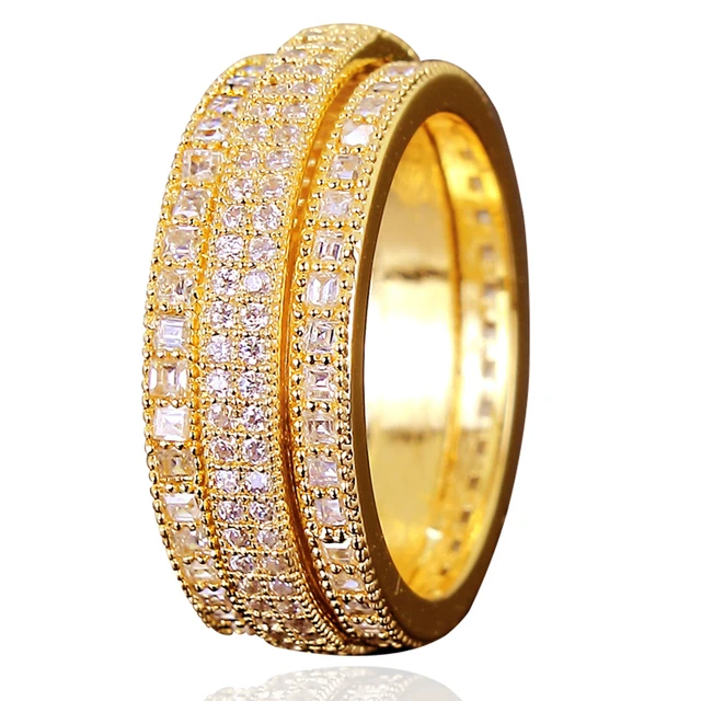 New Fashion Rotatable Design Finger Ring For Men Women Wedding New Fashion Rotatable Design Finger Ring For Men Women Wedding Rings White Gold Color Plated