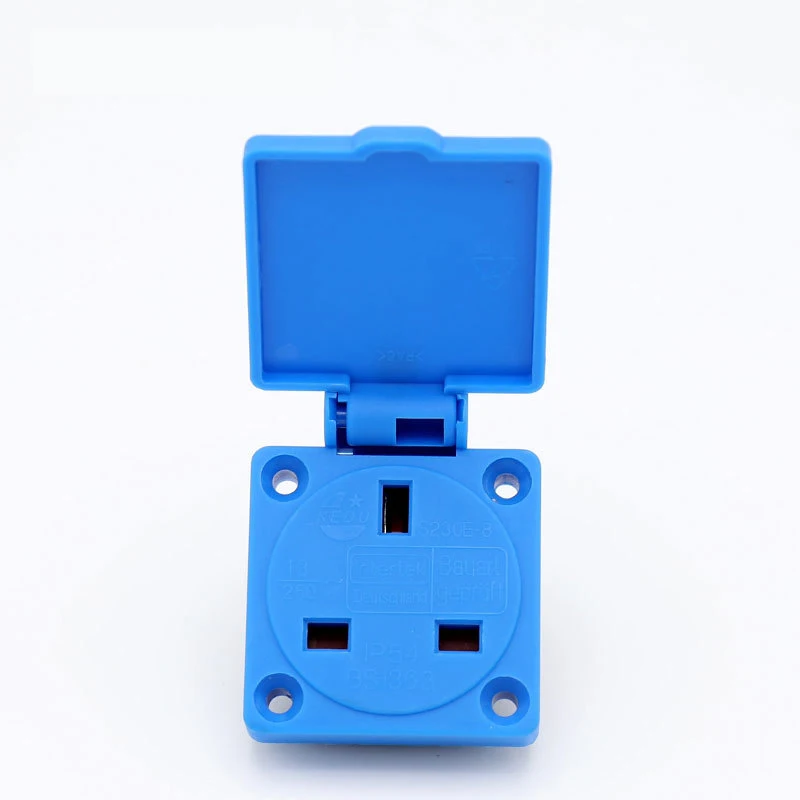 2Pcs UK Standard KEDU S230E 8 2 250V 13A Waterproof Socket Wall