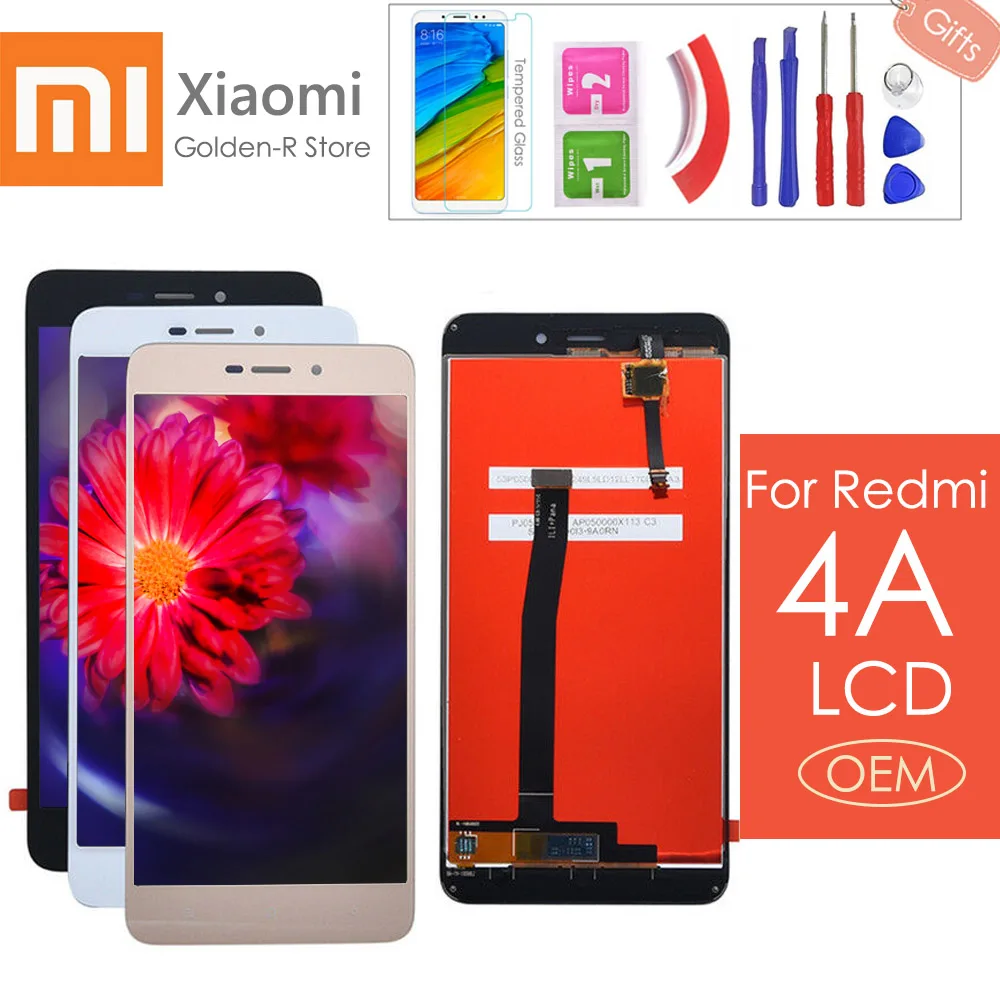 

5.0" AAA quality LCD For XIAOMI Redmi 4A LCD Display Touch Screen Digitizer Replacement For XIAOMI Redmi 4A +Frame +Gifts