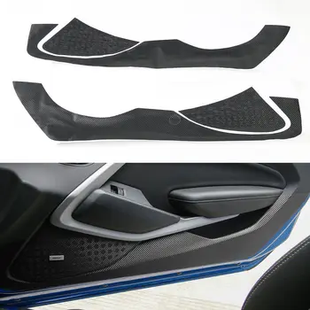 

Auto Car Door Anti Kick Scratch Carbon Fiber Sticker Pad Cover Protector Fit For Chevrolet Camaro 2017 Car Styling Accessories