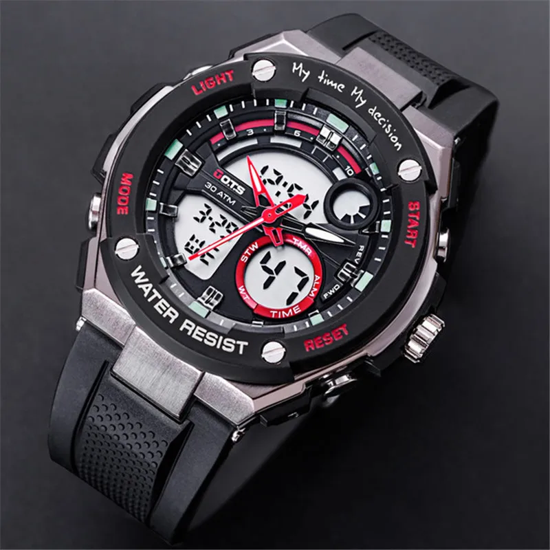 Ots high school sports watch men's fashion Korean trend youth electronic watch male students waterproof led Ots high school sports watch men's fashion Korean trend youth electronic watch male students waterproof led