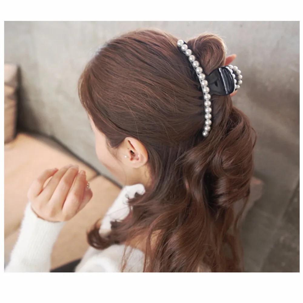 Elegant Large Artificial Pearls Hair Accessories Cute Plastic Hair