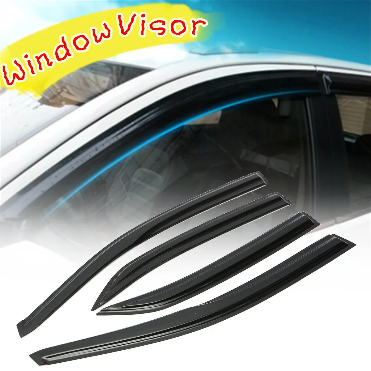 

Car Window Visor Rain Sun Guard Vent Shade Set For Toyota Corolla 09-13