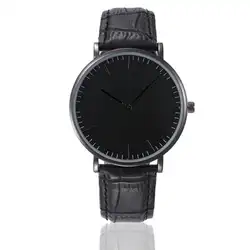 5001 для отдыха высокого качества модные часы для мужчин Ретро дизайн кожаный ремешок аналог, кварцевый сплав наручные часы