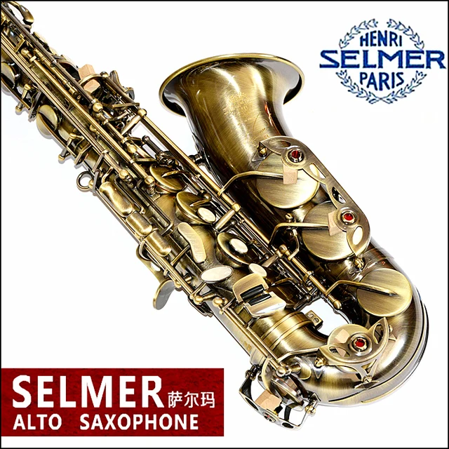 Best price at $338 Cheap Selmer 54 alto saxophone e musical instrument antique copper professional grade