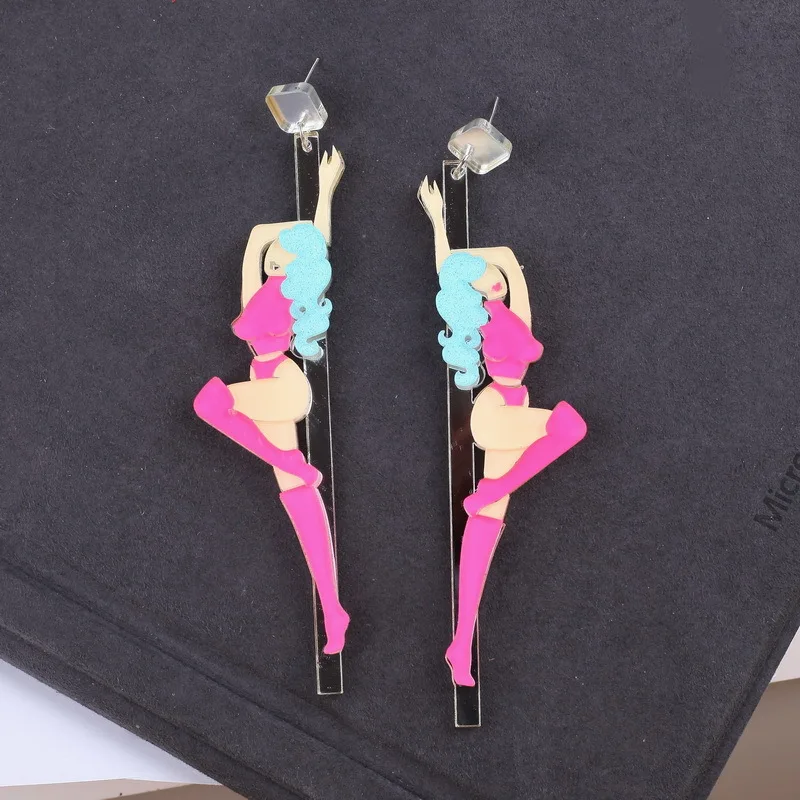 Hot Sexy Bikini Pole Girl Earrings Acrylic dangle ec | Украшения и аксессуары