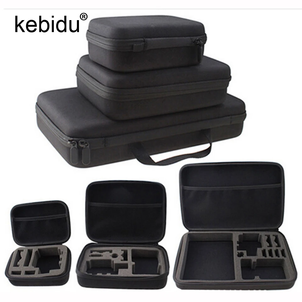 

kebidu Protection Bags Box Action Cameras Bag for Gopro Hero 3/4Travel Case Storage Collection Bag Box for XiaomiYi Sport Cam
