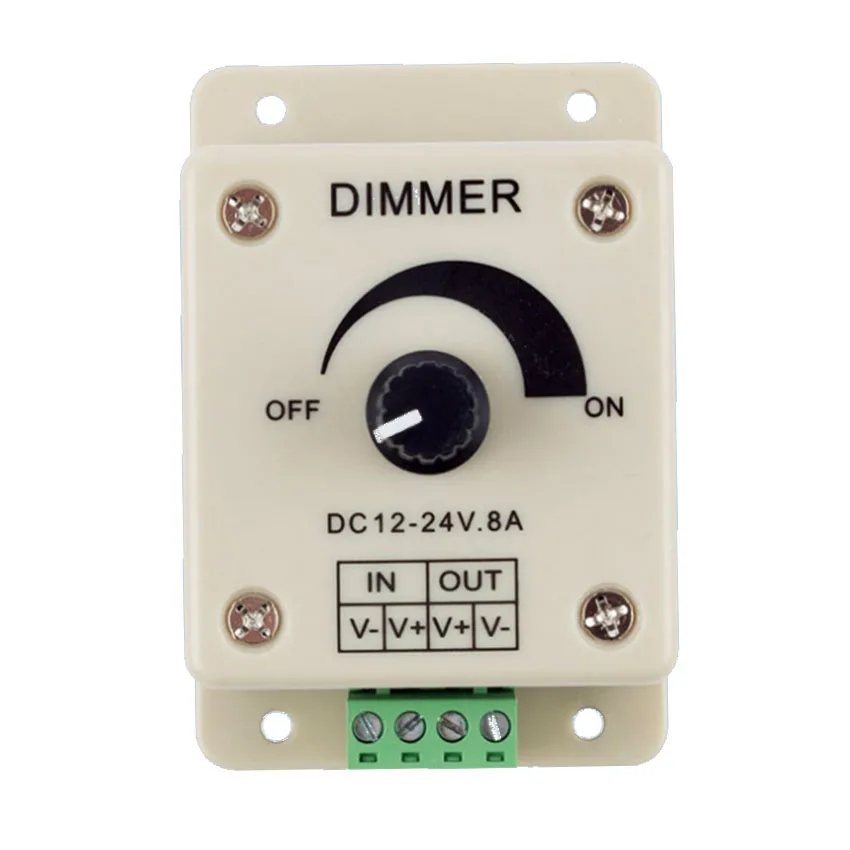 Светодиодный диммер DC12V 24V 8A 30A контроллер переключателя Регулируемая яркость