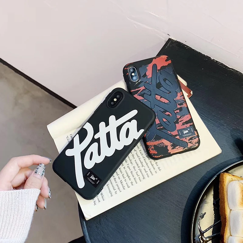 Горячая голландская уличная мода бренд patta чехол для iphone X XR XS MAX 7 8 6 6S plus модный Камуфляжный Мягкий силиконовый чехол для телефона