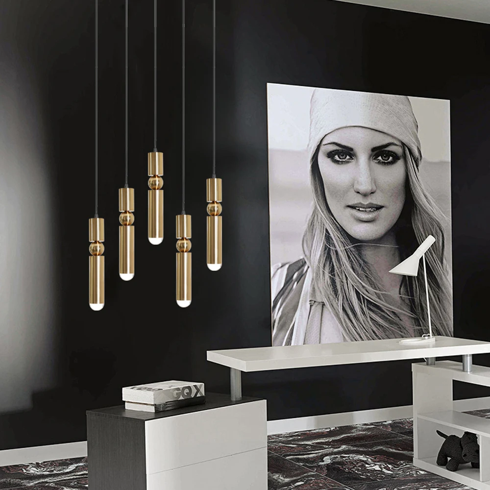 Bar ktv bar chandelier modern minimalist bed metal bullet single head lamp minimalist desk cashier chandelier Long tube Bar ktv bar chandelier modern minimalist bed metal bullet single head lamp minimalist desk cashier chandelier Long tube