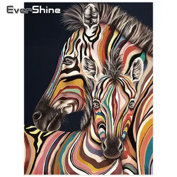 

Evershine 5D Diamond Paining Full Square Resin Zebra Picture Diamond Mosaic Rhinestones Cross Stitch Diamond Embroidery Animals