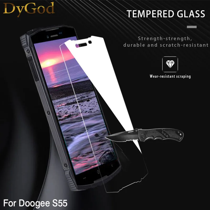 DyGod Для Doogee S55 Lite закаленное стекло 5 дюймов Переднее Защитная пленка для Замена