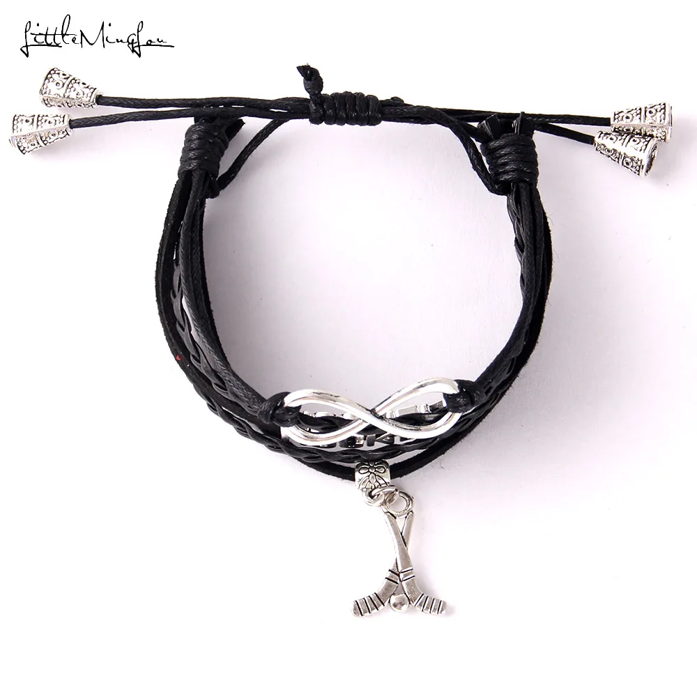 Браслет с шармами для хоккея кисточкой|men bracelet|bangles for womenhockey bracelets |