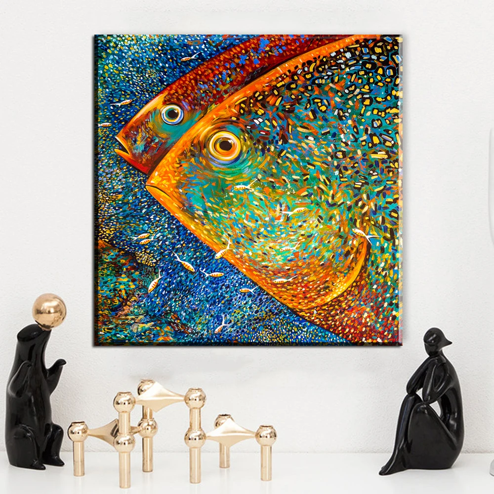 Canvas Pictures Wall Art Framework 1 Piece Koi Fish Painting
