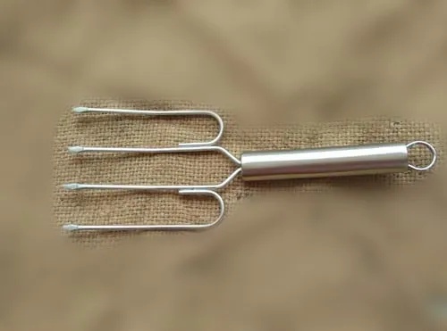 Stainless Steel Turkey Lifter Tenderizer Carving Fork BBQ Poultry Roast Ham (2)