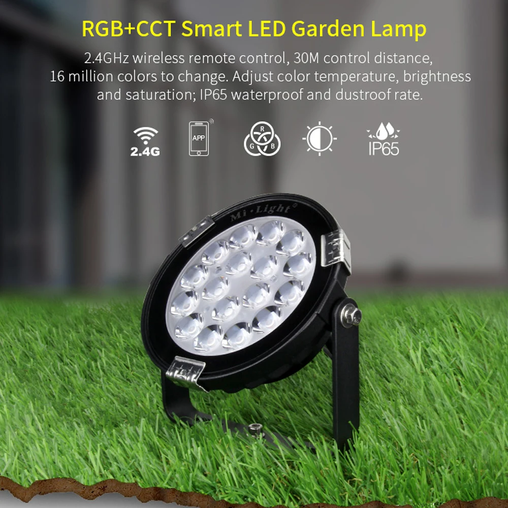 Waterproof Outdoor LED Garden light rgb cct 9W 110V 220V DC24V Intelligent remote wifi Dustproof
