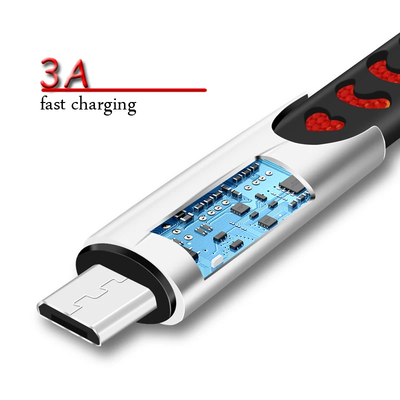 3.0A быстрой зарядки USB кабель для IPhone Micro USB кабель для передачи данных для samsung type-c мобильный телефон Зарядное устройство провода