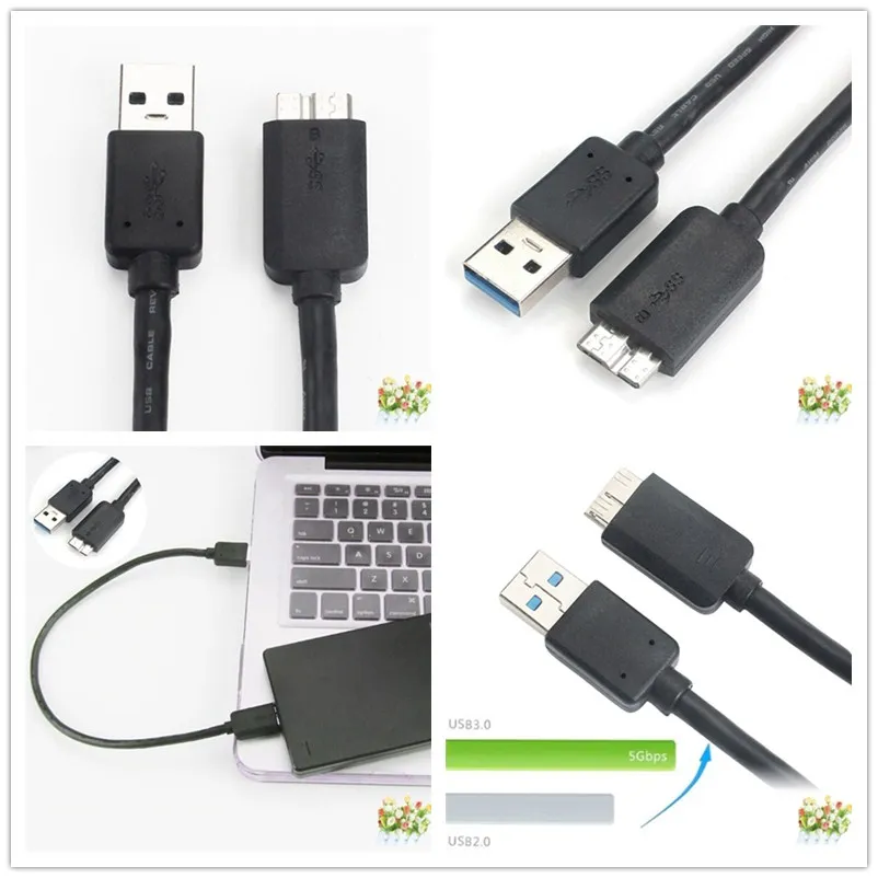 

New USB 3.0 Cable Data Transfer USB 3.0 Extension Cable for External Hard Drive Disk HDD for Computer Laptop A Male to Micro B